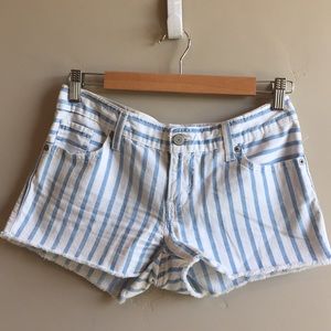 Levi’s Blue & White striped denim shorts